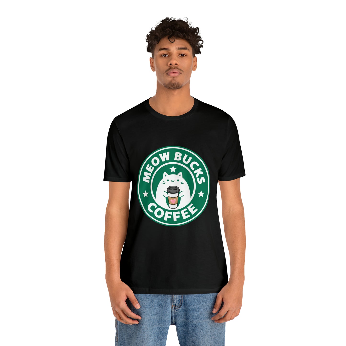 MeowBucks Coffee Unisex Jersey Short Sleeve Tee