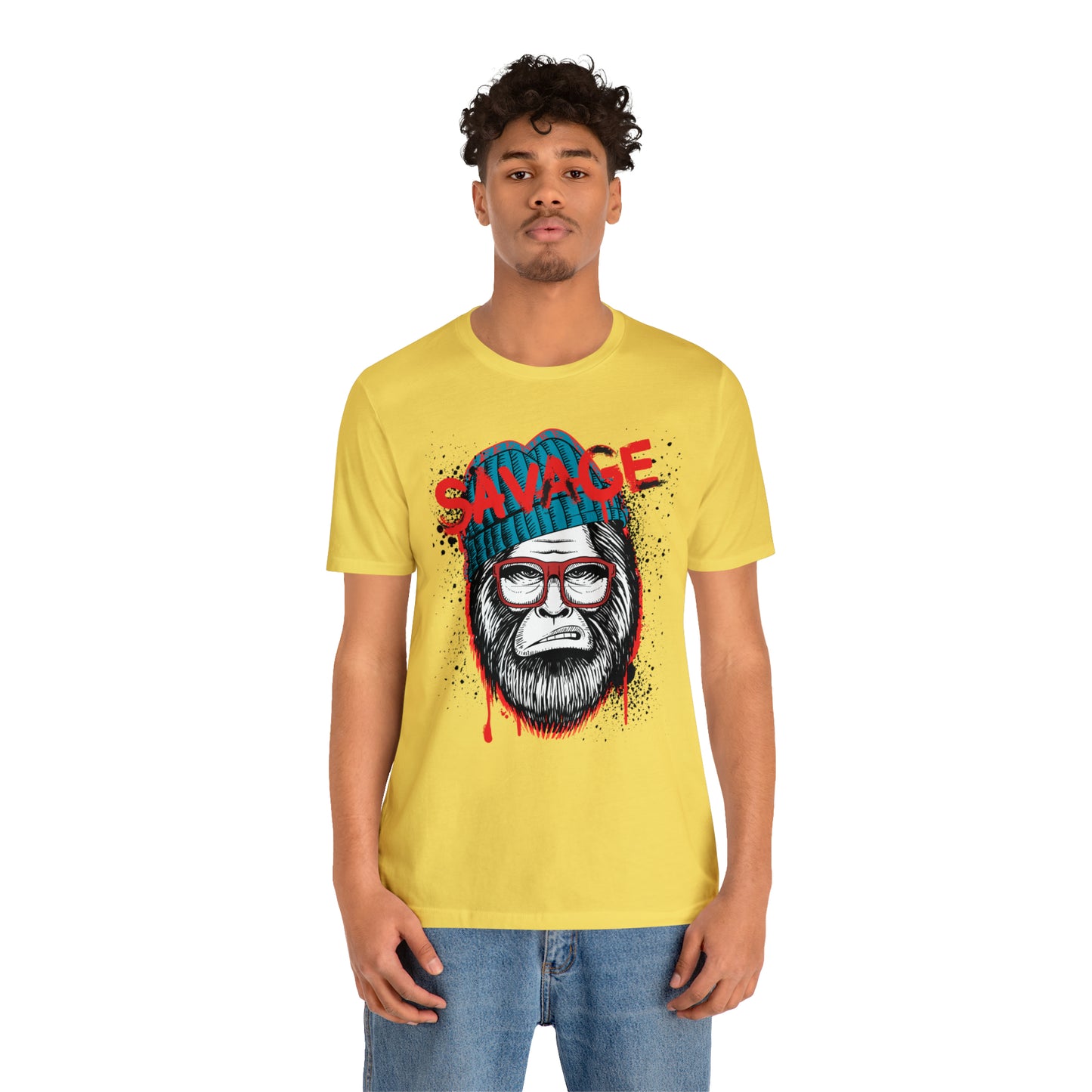 Bigfoot Savage graffiti urban Unisex Jersey Short Sleeve Tee