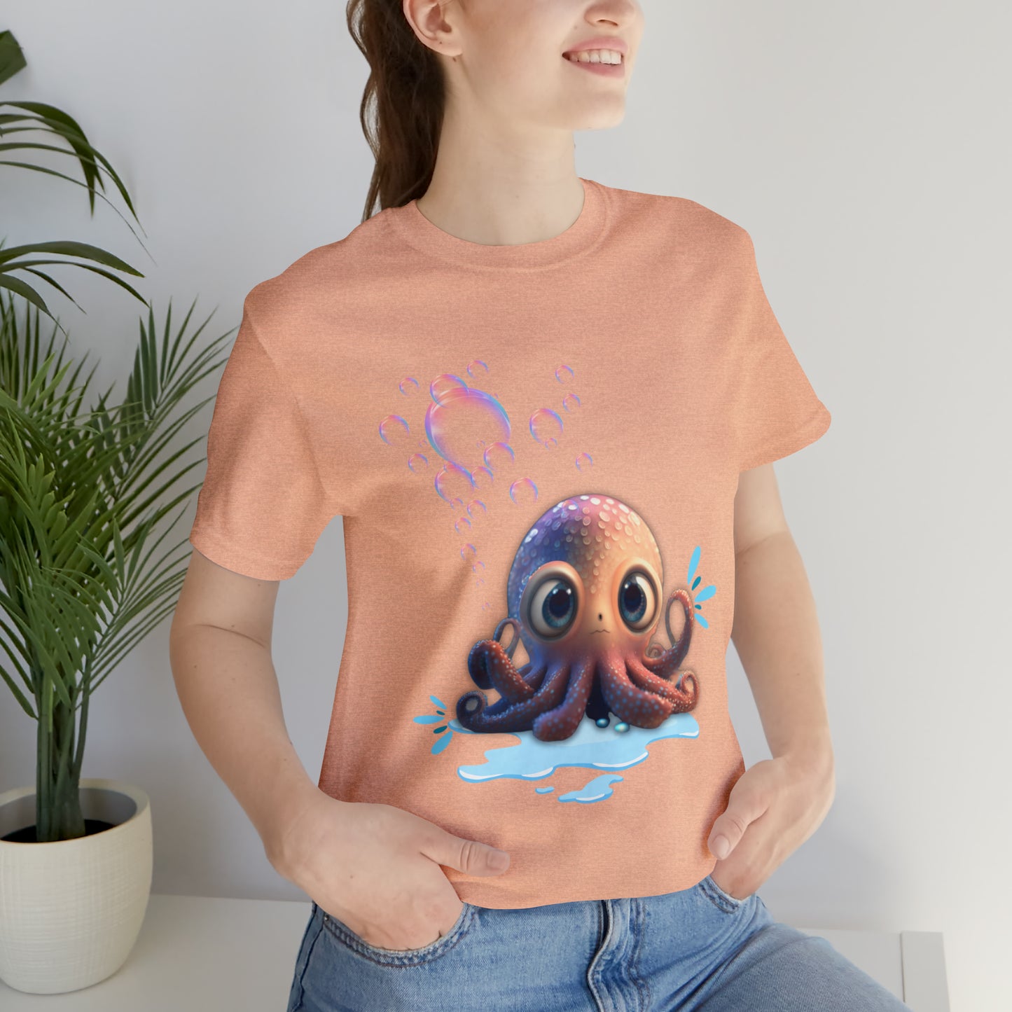 Kawaii Octopus Unisex Jersey Short Sleeve Tee