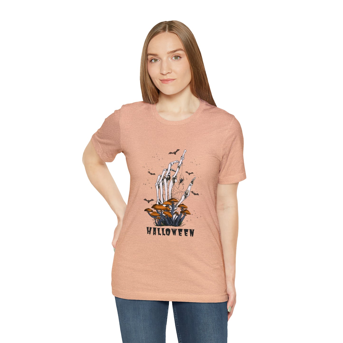 Halloween hand mushrooms Unisex Jersey Short Sleeve Tee