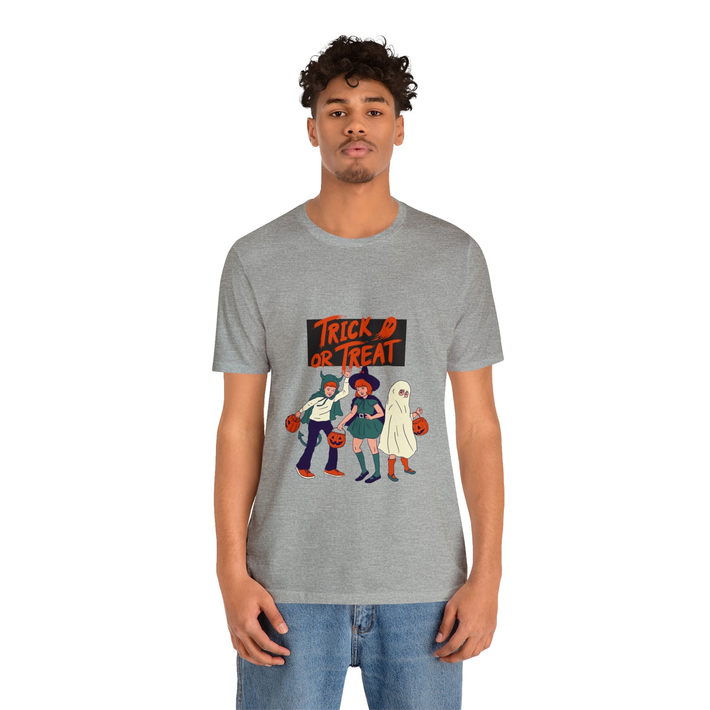 Halloween Trick or Treat Unisex Jersey Short Sleeve Tee