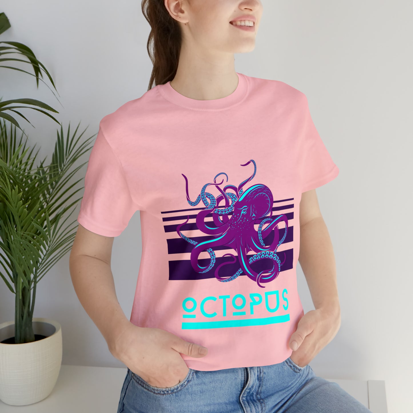 Octopus retro Unisex Jersey Short Sleeve Tee