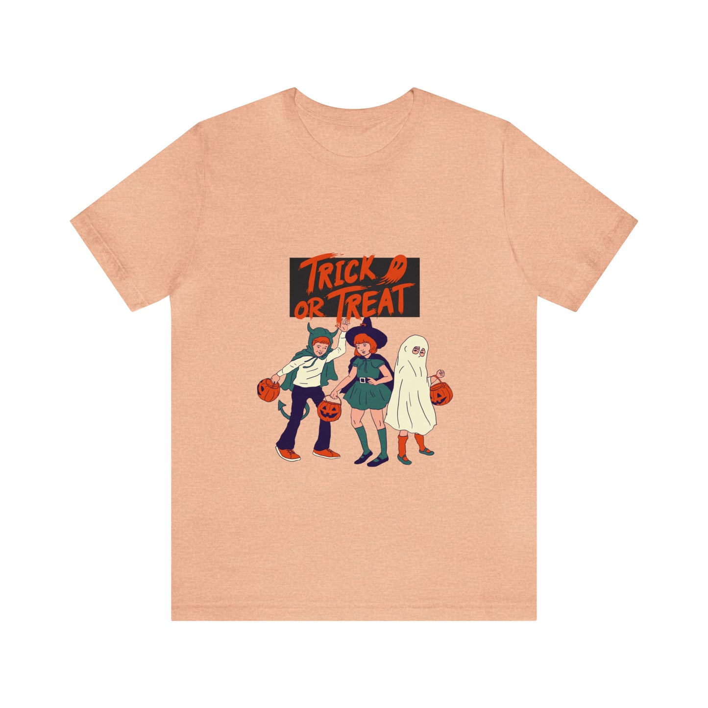 Halloween Trick or Treat Unisex Jersey Short Sleeve Tee