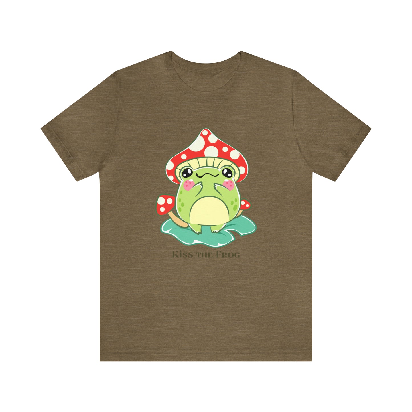 Kiss the frog kawaii cute Unisex Jersey Short Sleeve Tee