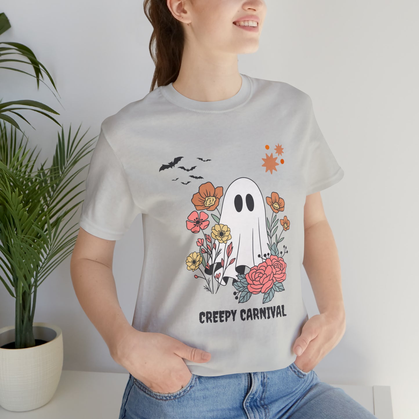 Halloween creepy carnival Unisex Jersey Short Sleeve Tee