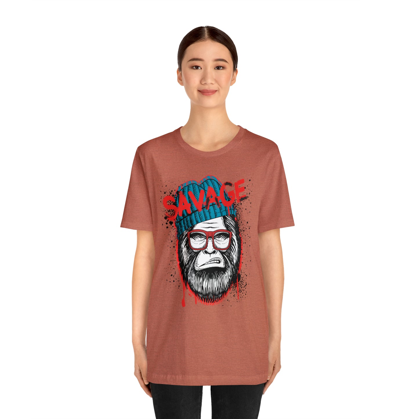 Bigfoot Savage graffiti urban Unisex Jersey Short Sleeve Tee