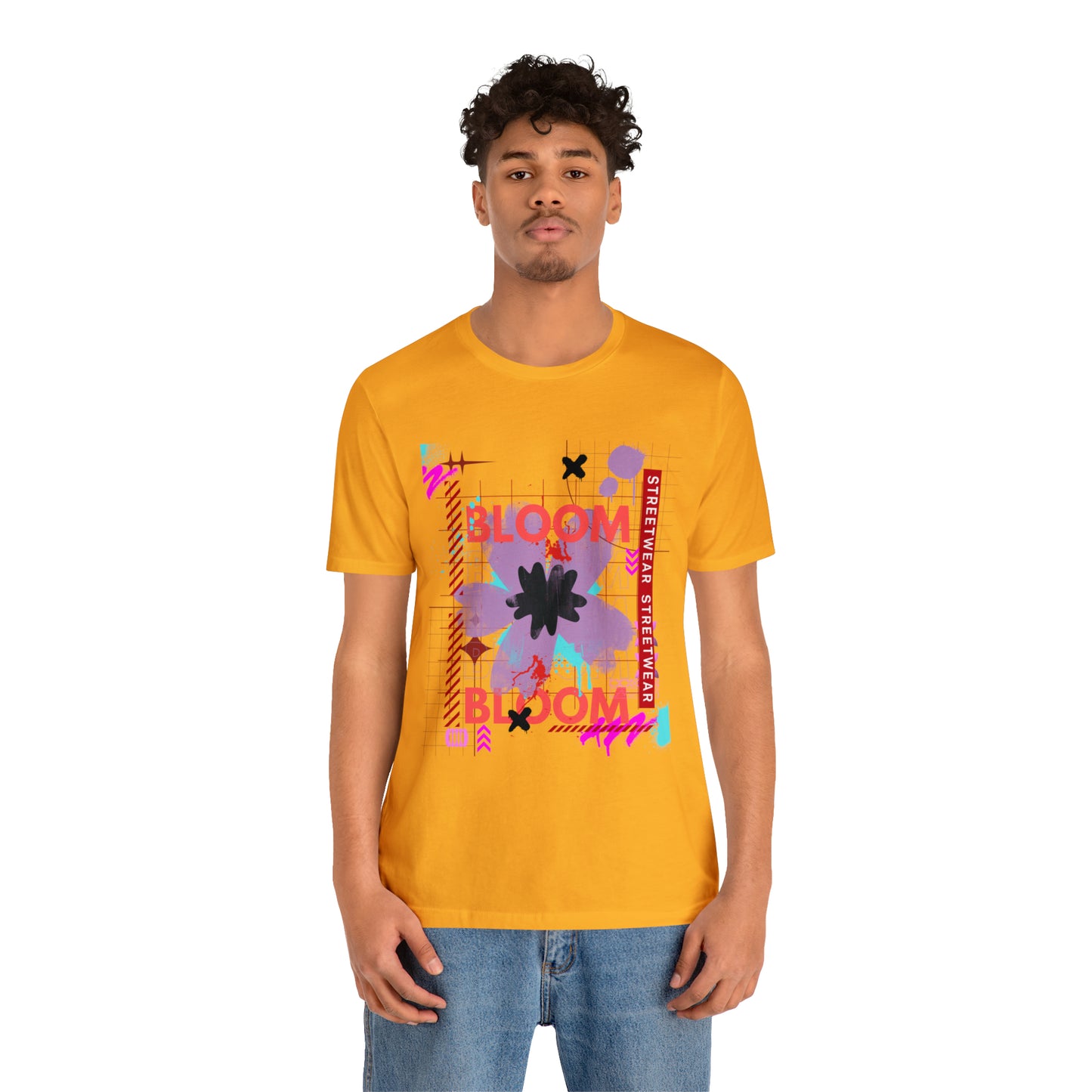 Bloom flower streetwear urban Unisex Jersey Short Sleeve Tee