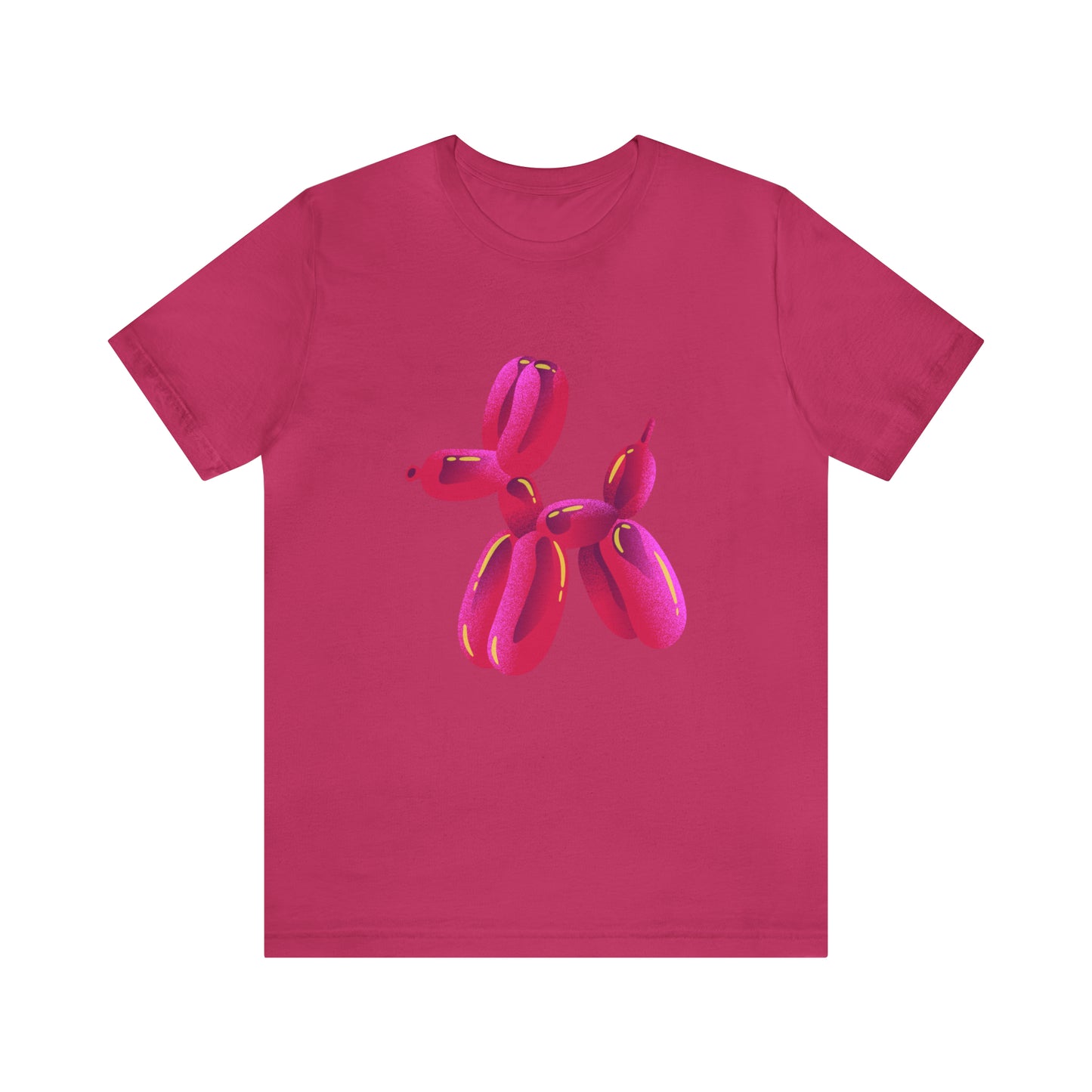 Dog balloon pink Unisex Jersey Short Sleeve Tee