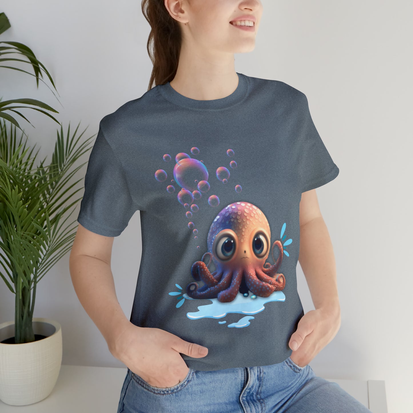 Kawaii Octopus Unisex Jersey Short Sleeve Tee