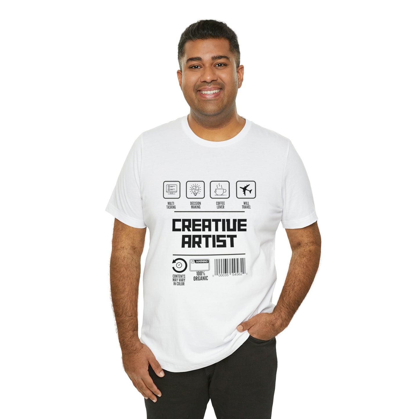 Creative Artist urban streetwear  Unisex Jersey Short Sleeve Tee black text