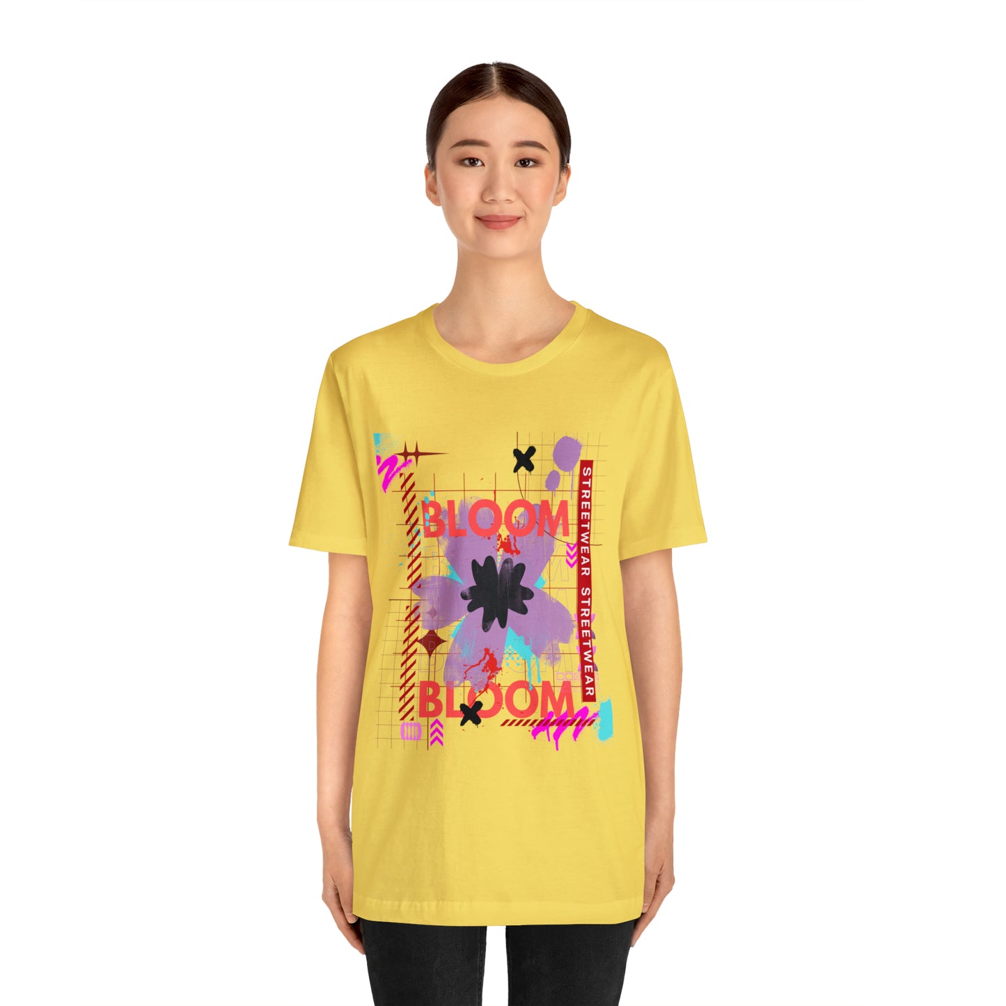 Bloom flower streetwear urban Unisex Jersey Short Sleeve Tee