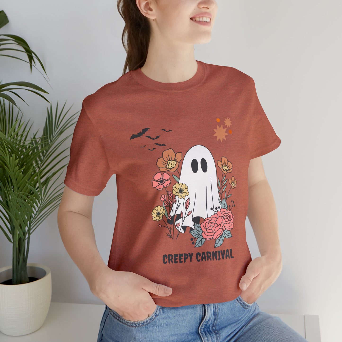 Halloween creepy carnival Unisex Jersey Short Sleeve Tee