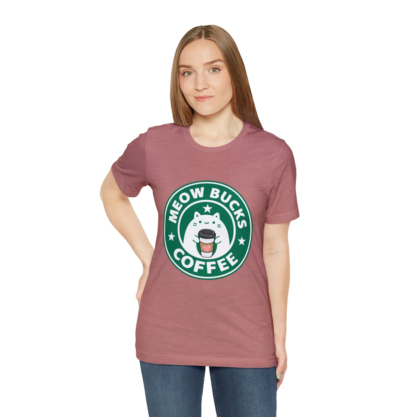 MeowBucks Coffee Unisex Jersey Short Sleeve Tee