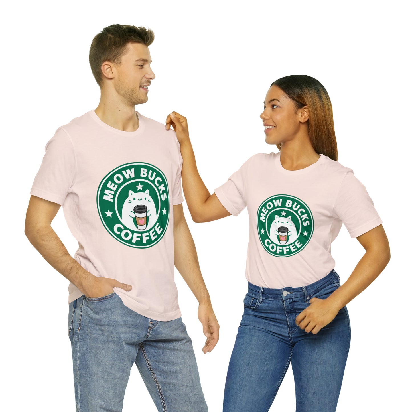 MeowBucks Coffee Unisex Jersey Short Sleeve Tee