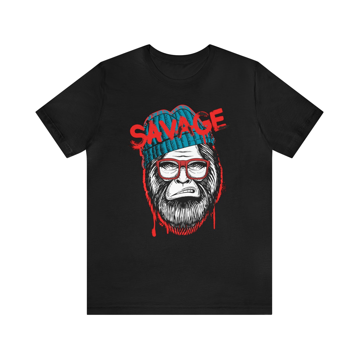 Bigfoot Savage graffiti urban Unisex Jersey Short Sleeve Tee