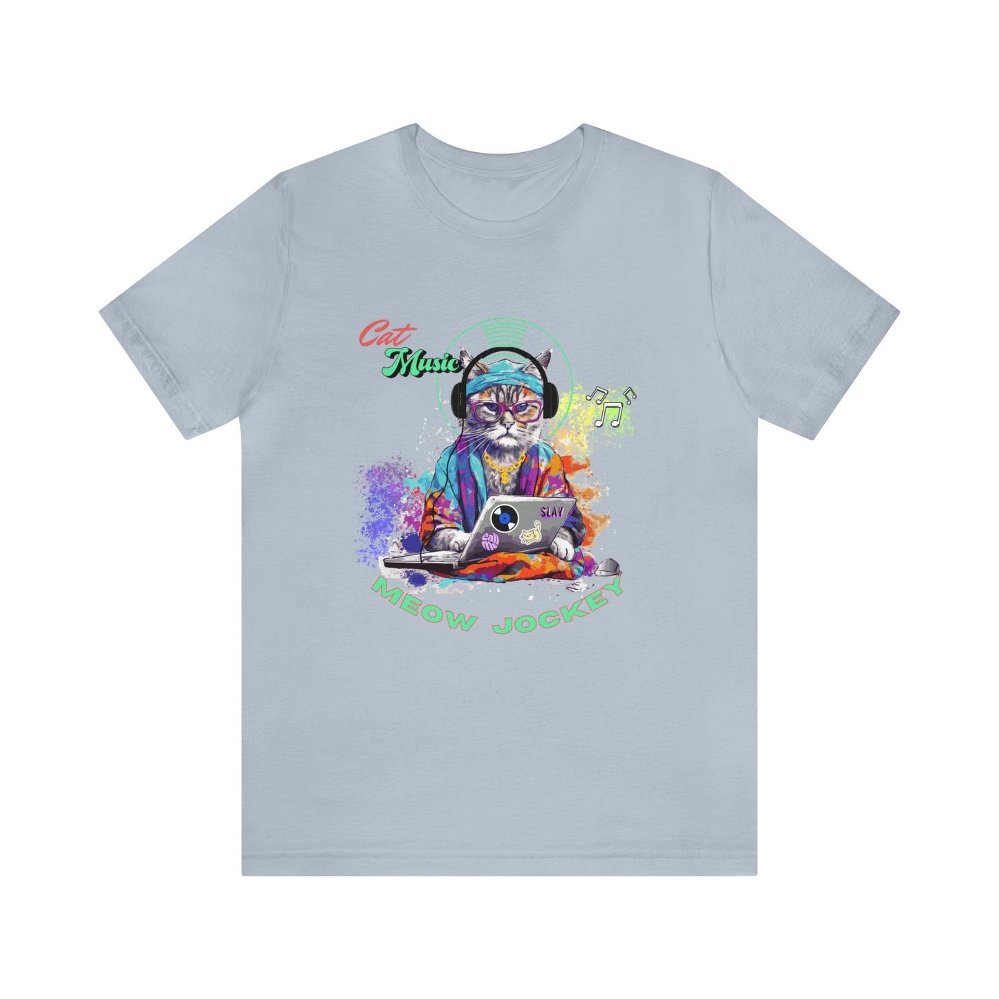 Cat DJ Unisex Jersey Short Sleeve Tee