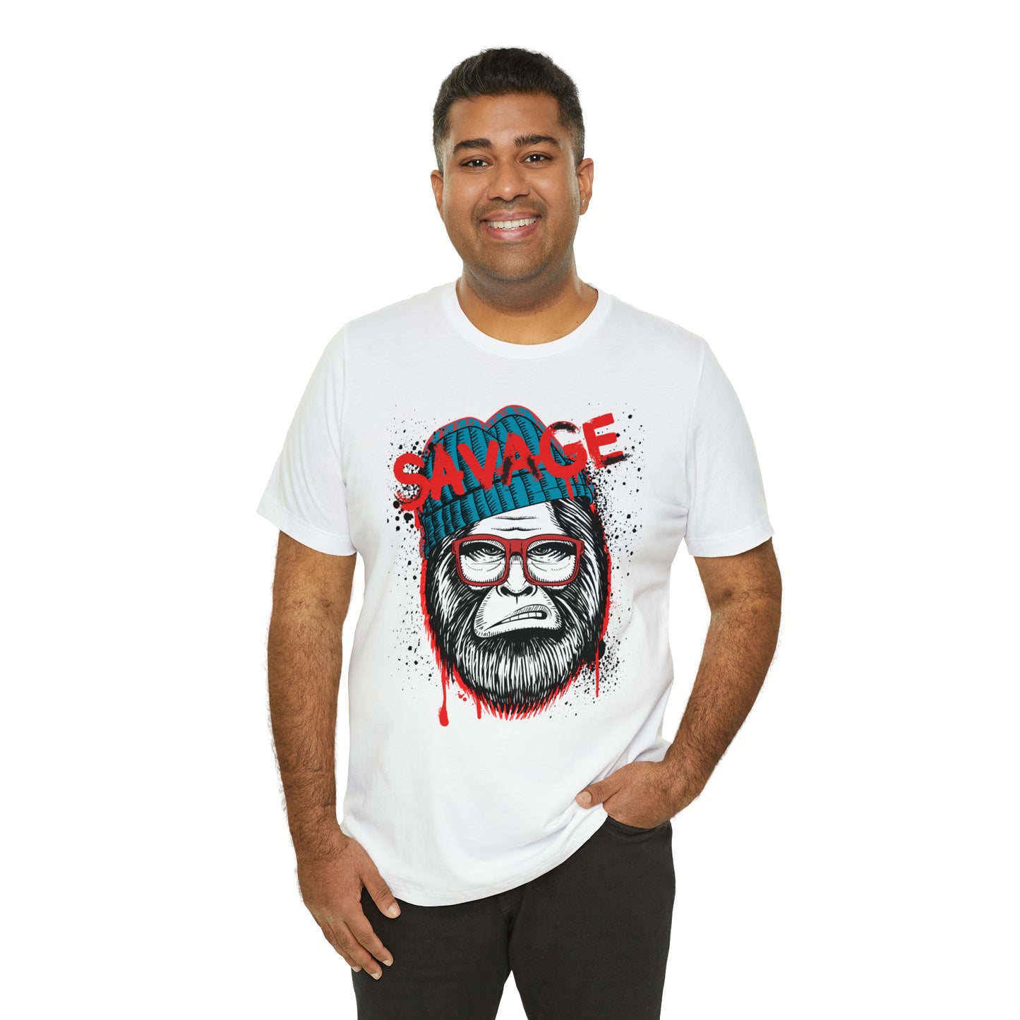 Bigfoot Savage graffiti urban Unisex Jersey Short Sleeve Tee