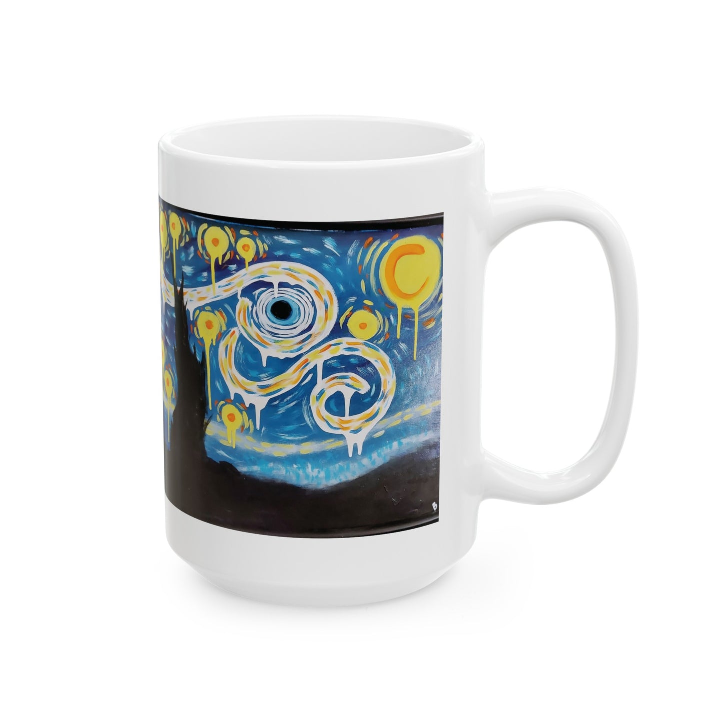 Ceramic Mug, (11oz, 15oz) Artwork A starry Night