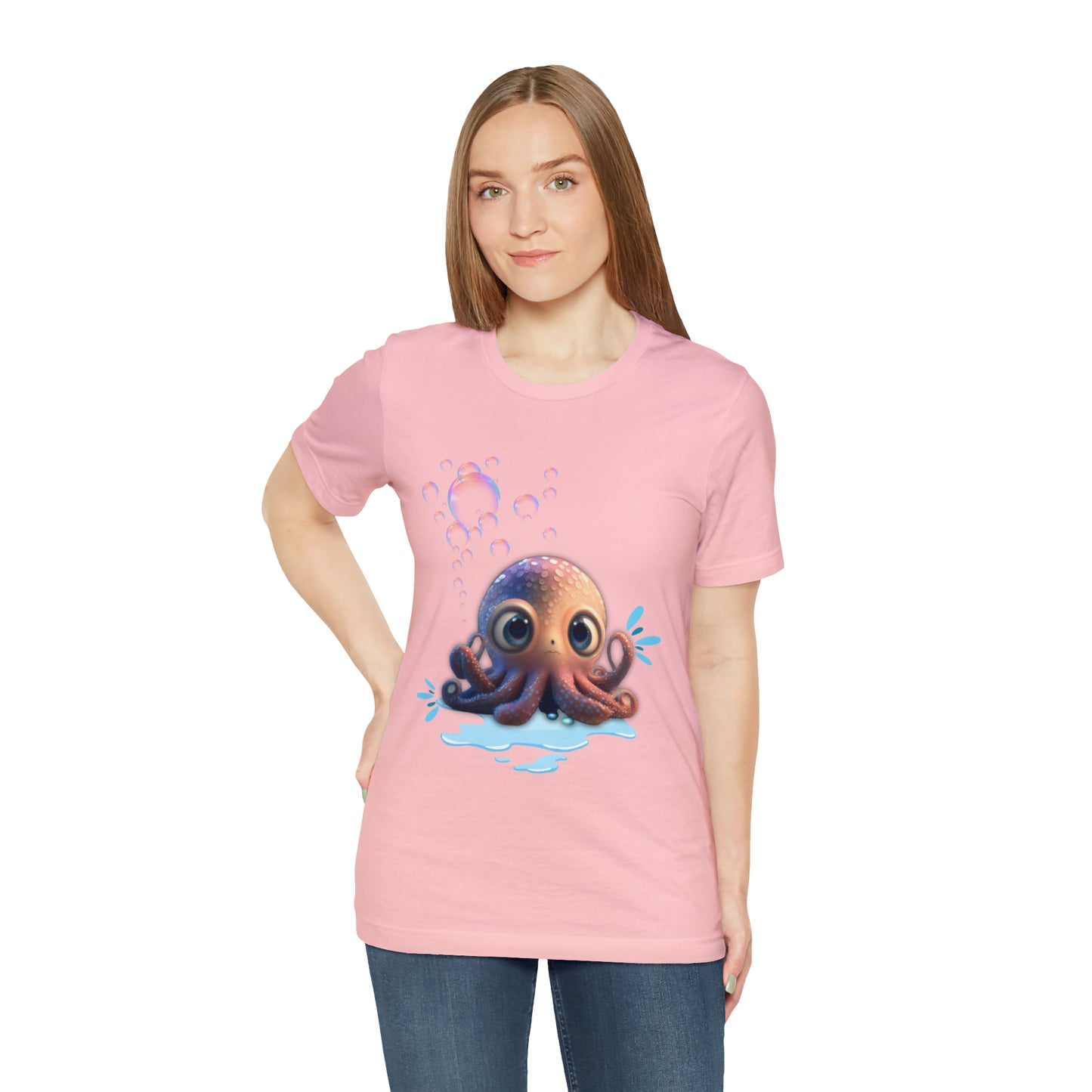 Kawaii Octopus Unisex Jersey Short Sleeve Tee