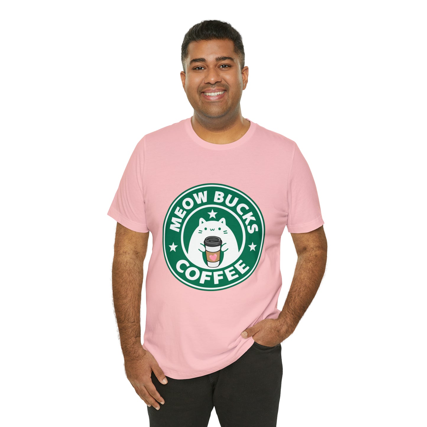 MeowBucks Coffee Unisex Jersey Short Sleeve Tee