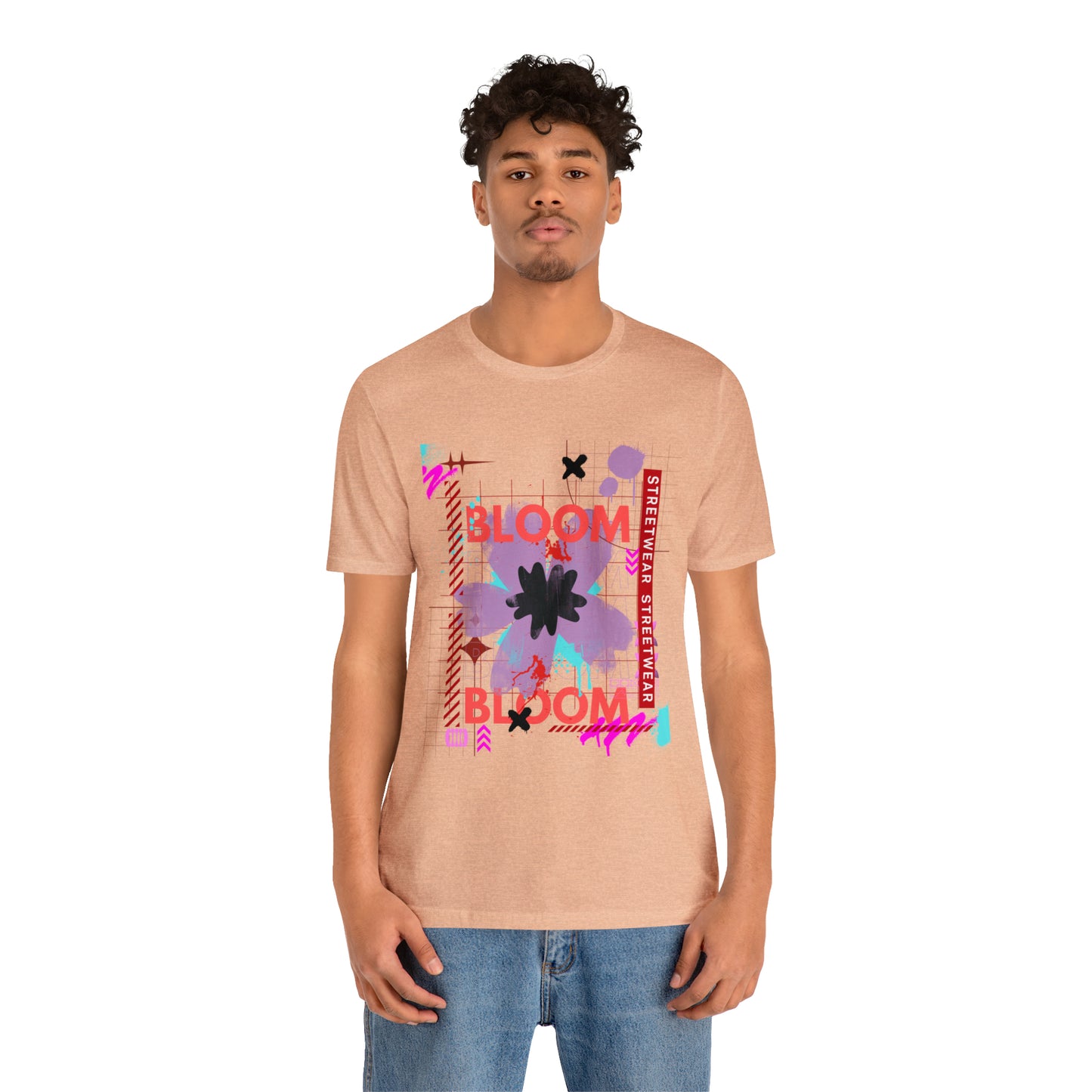 Bloom flower streetwear urban Unisex Jersey Short Sleeve Tee