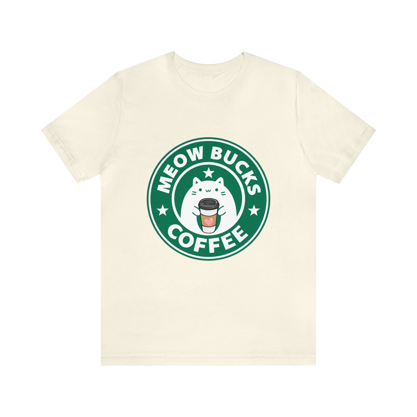 MeowBucks Coffee Unisex Jersey Short Sleeve Tee