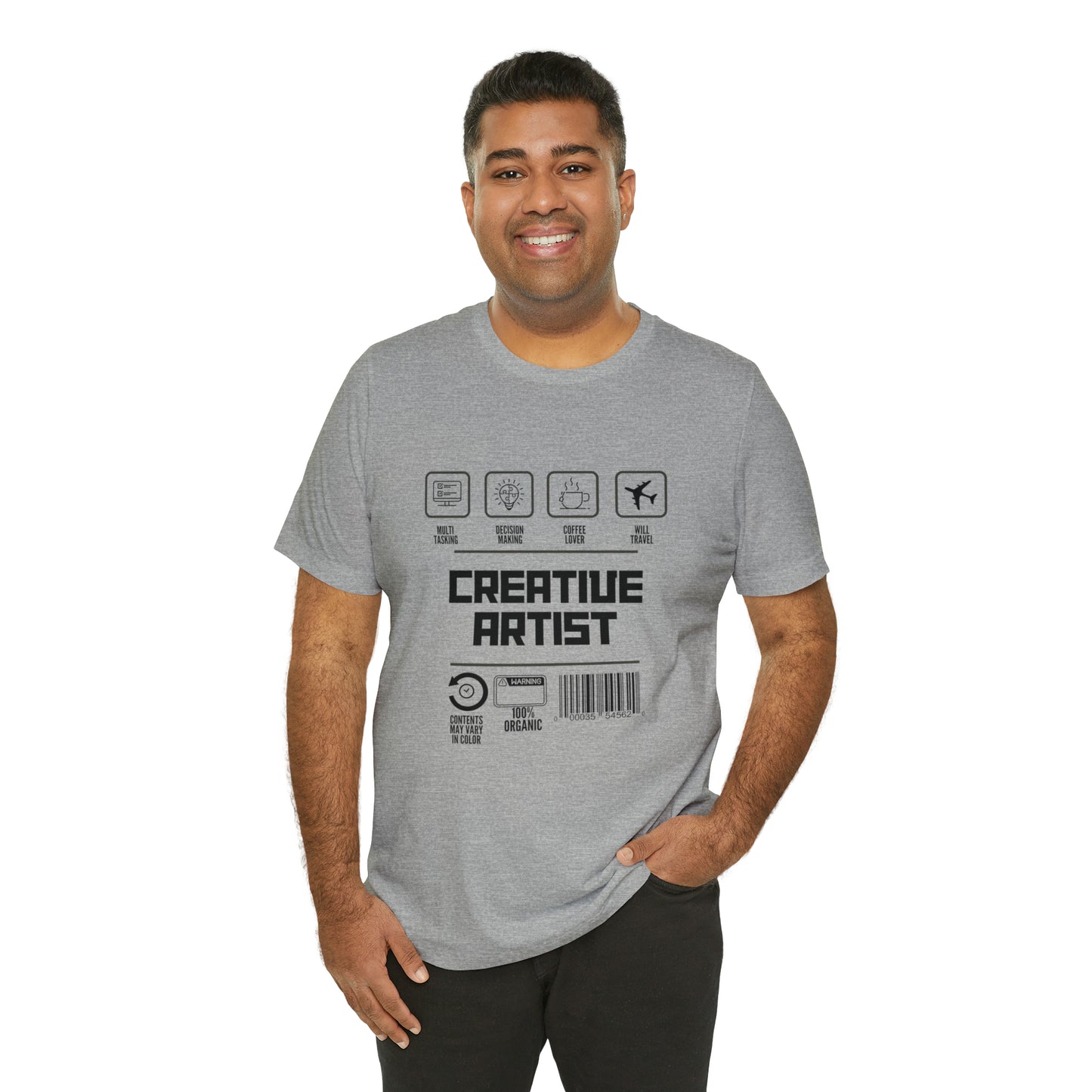 Creative Artist urban streetwear  Unisex Jersey Short Sleeve Tee black text