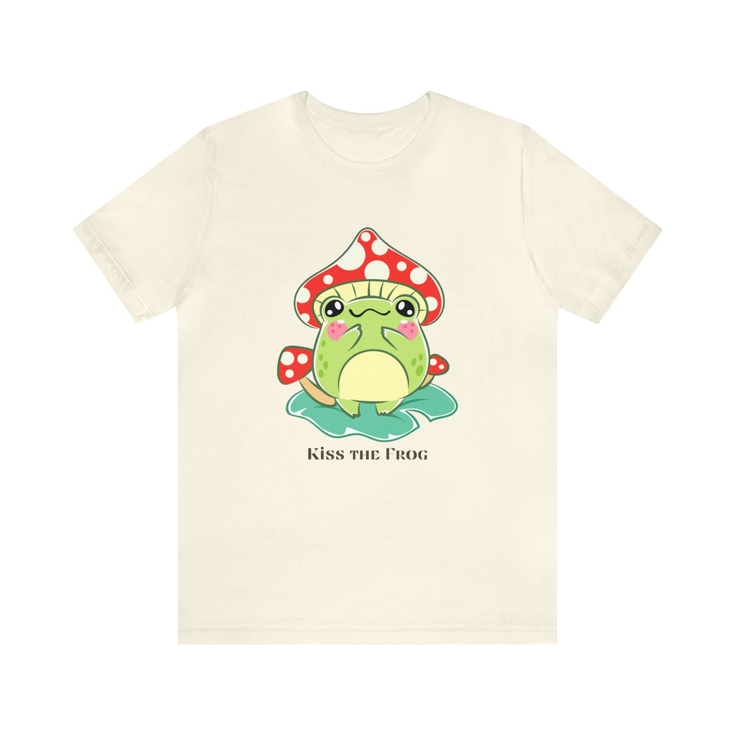 Kiss the frog kawaii cute Unisex Jersey Short Sleeve Tee