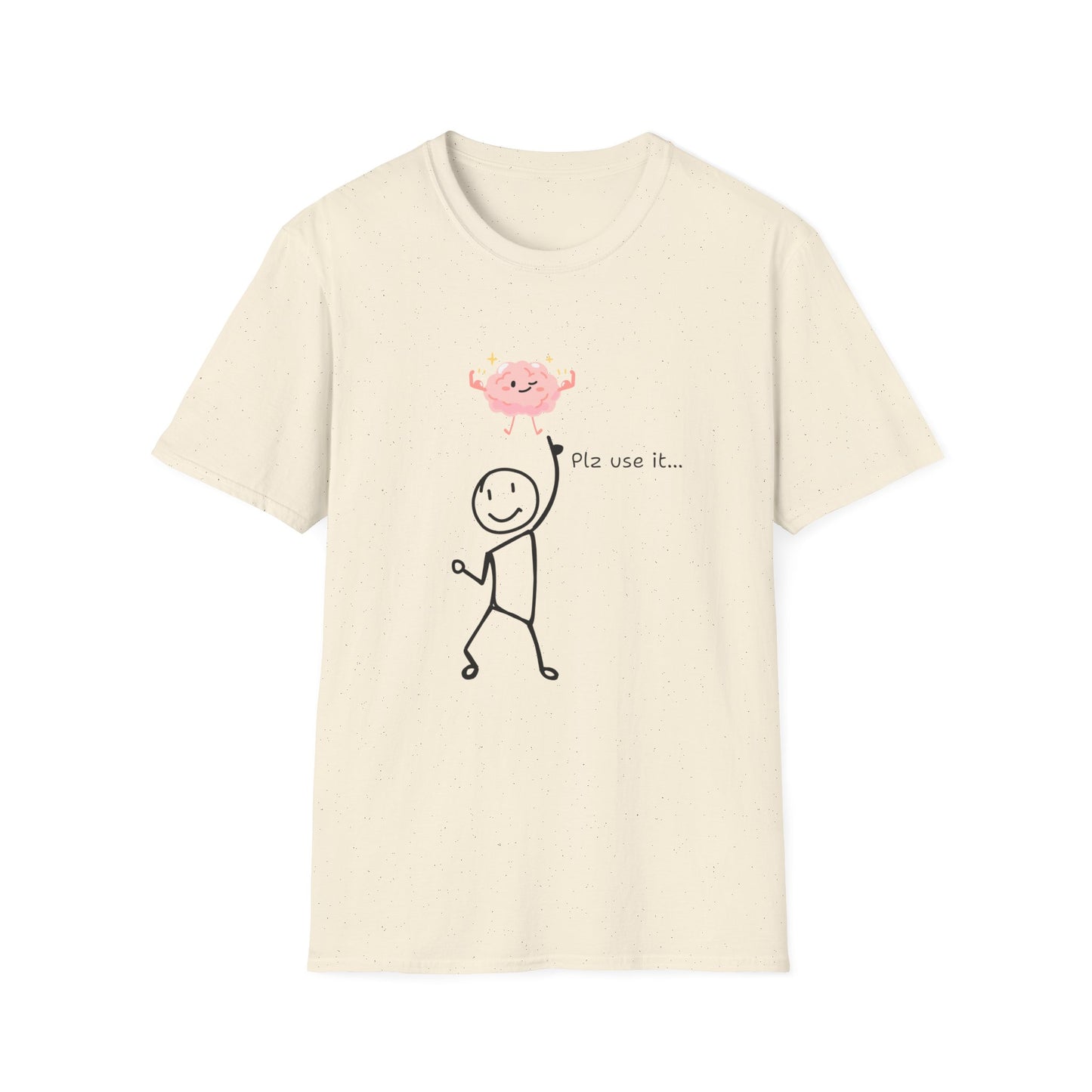 Stickman Use your brain Unisex Softstyle T-Shirt