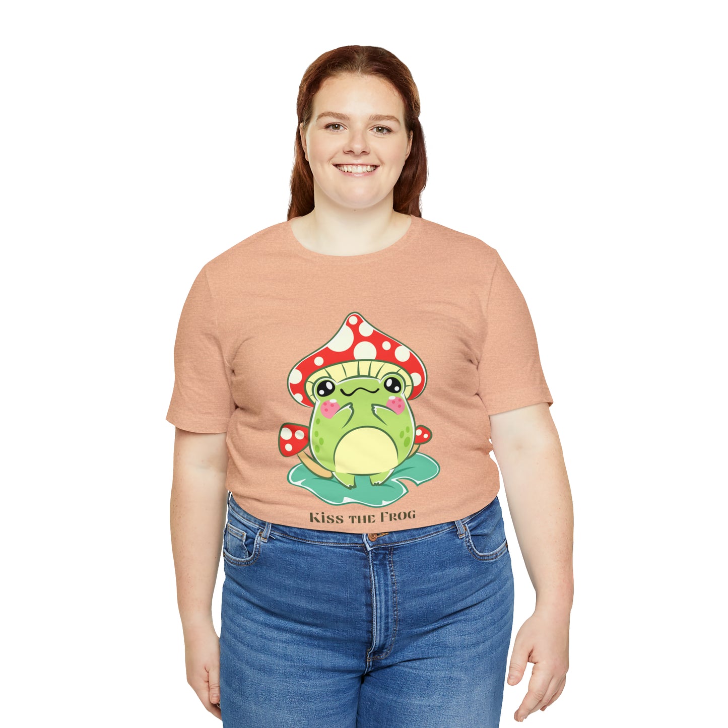 Kiss the frog kawaii cute Unisex Jersey Short Sleeve Tee