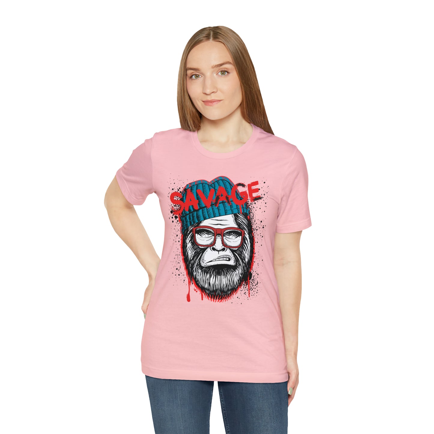 Bigfoot Savage graffiti urban Unisex Jersey Short Sleeve Tee