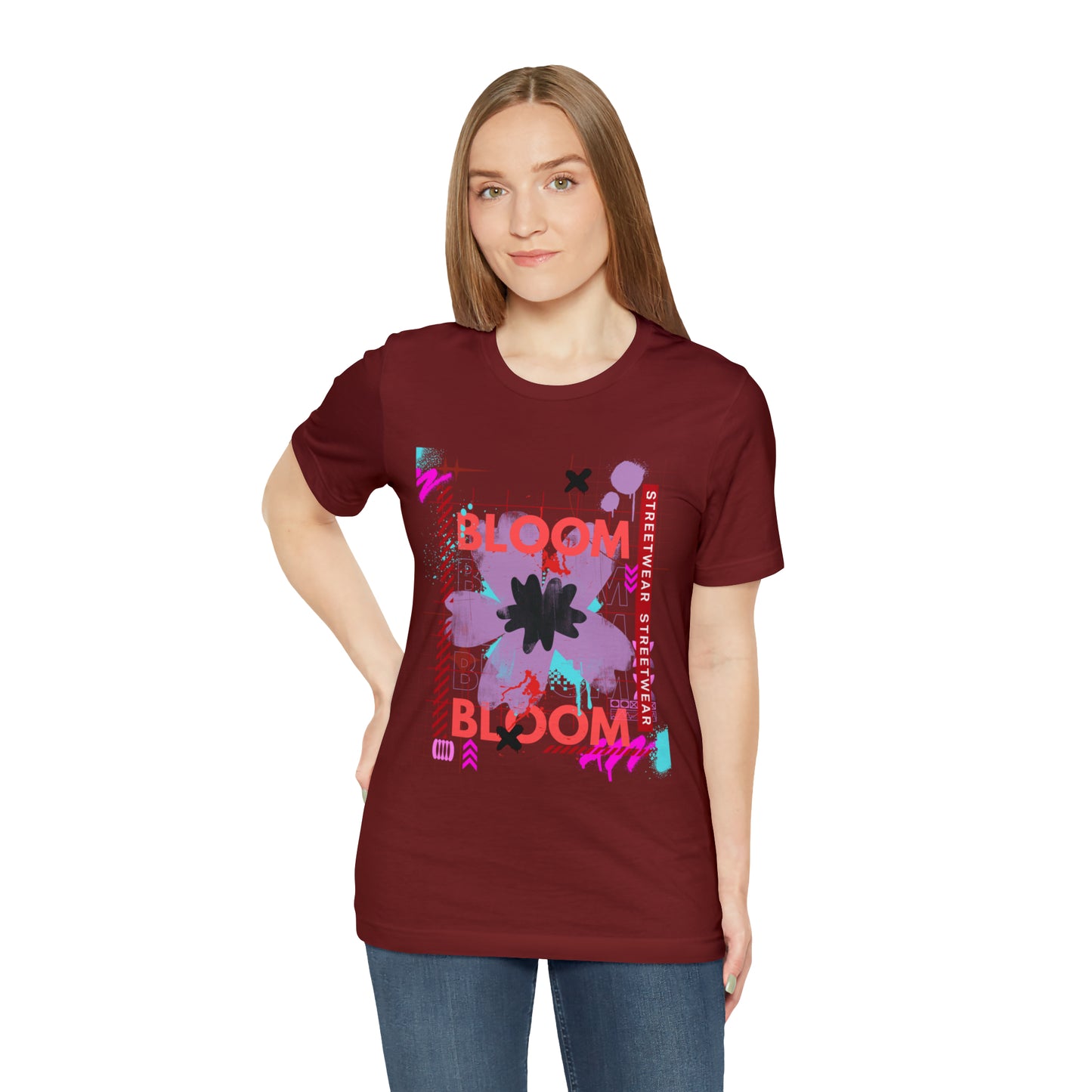 Bloom flower streetwear urban Unisex Jersey Short Sleeve Tee