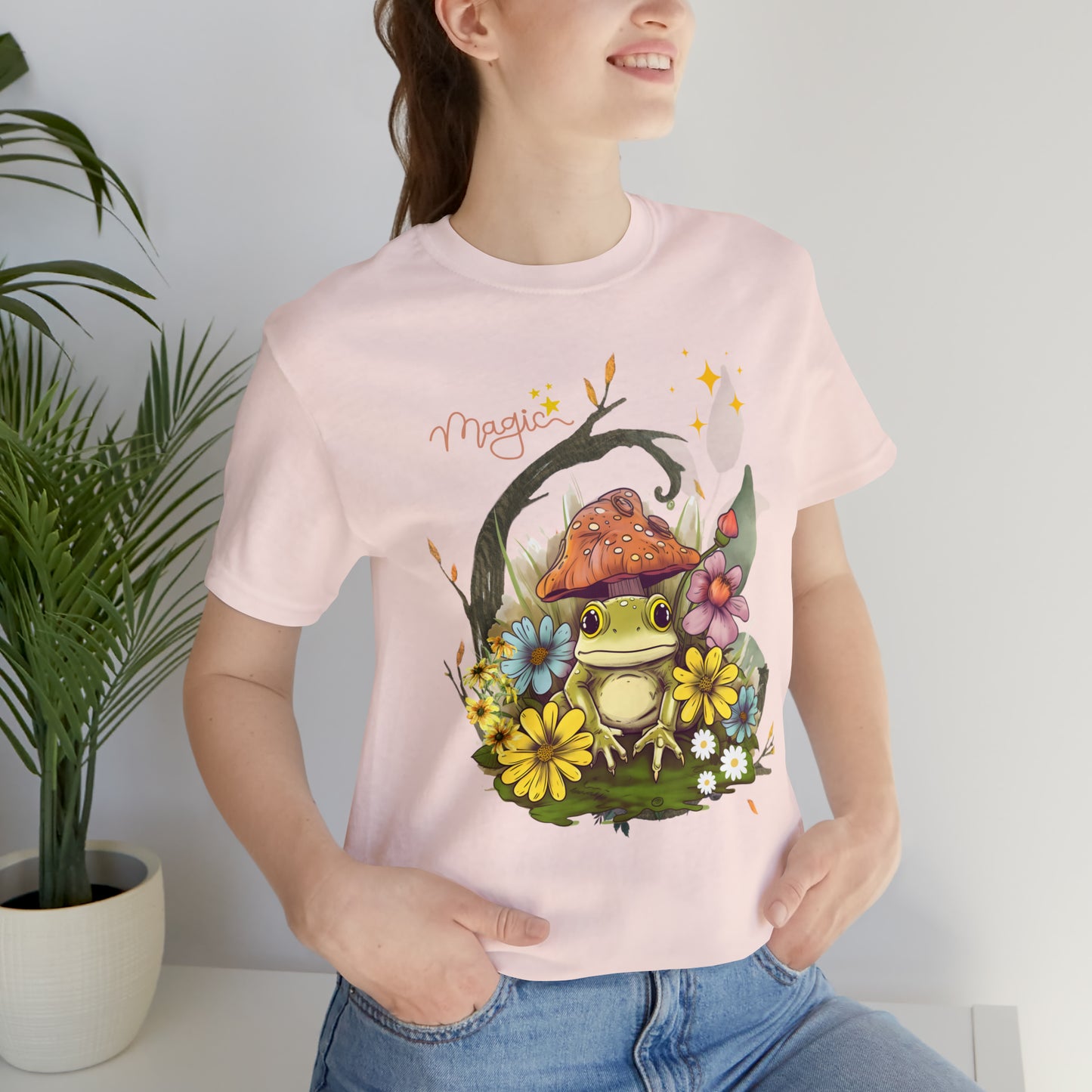 Frog magic kawaii cute Unisex Jersey Short Sleeve Tee