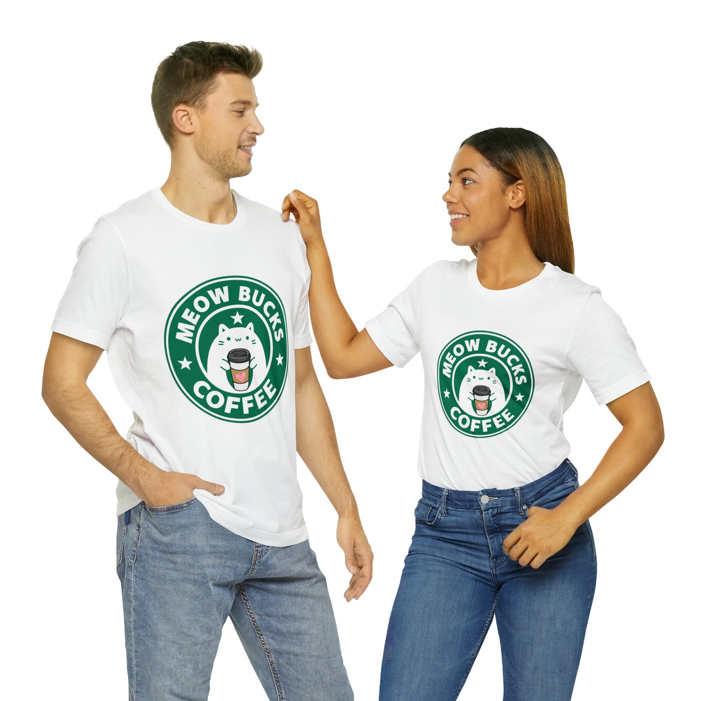 MeowBucks Coffee Unisex Jersey Short Sleeve Tee