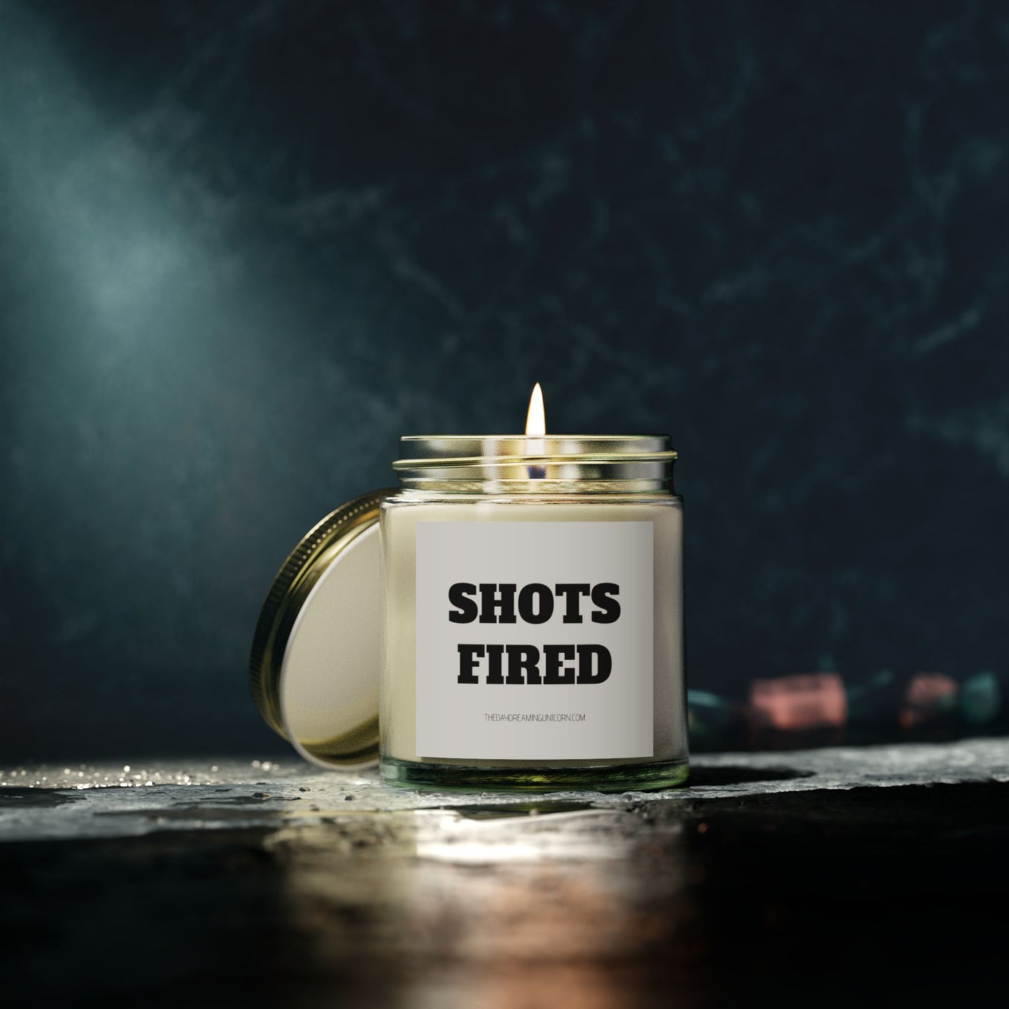 Shots fired Scented Coconut Apricot Candles (4oz, 9oz)