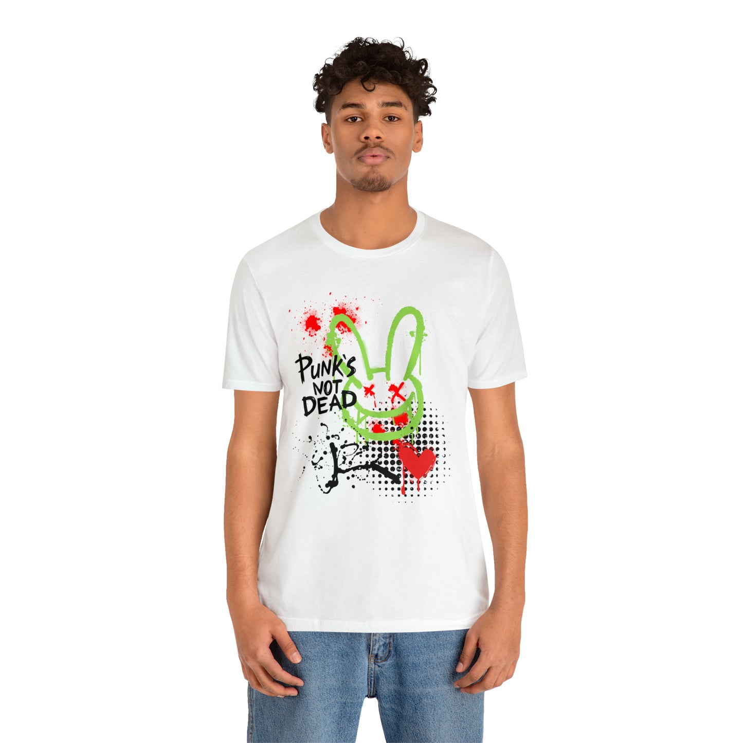 Punks not dead bunny Unisex Jersey Short Sleeve Tee