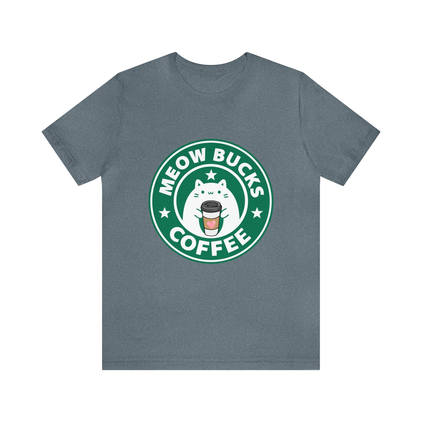 MeowBucks Coffee Unisex Jersey Short Sleeve Tee