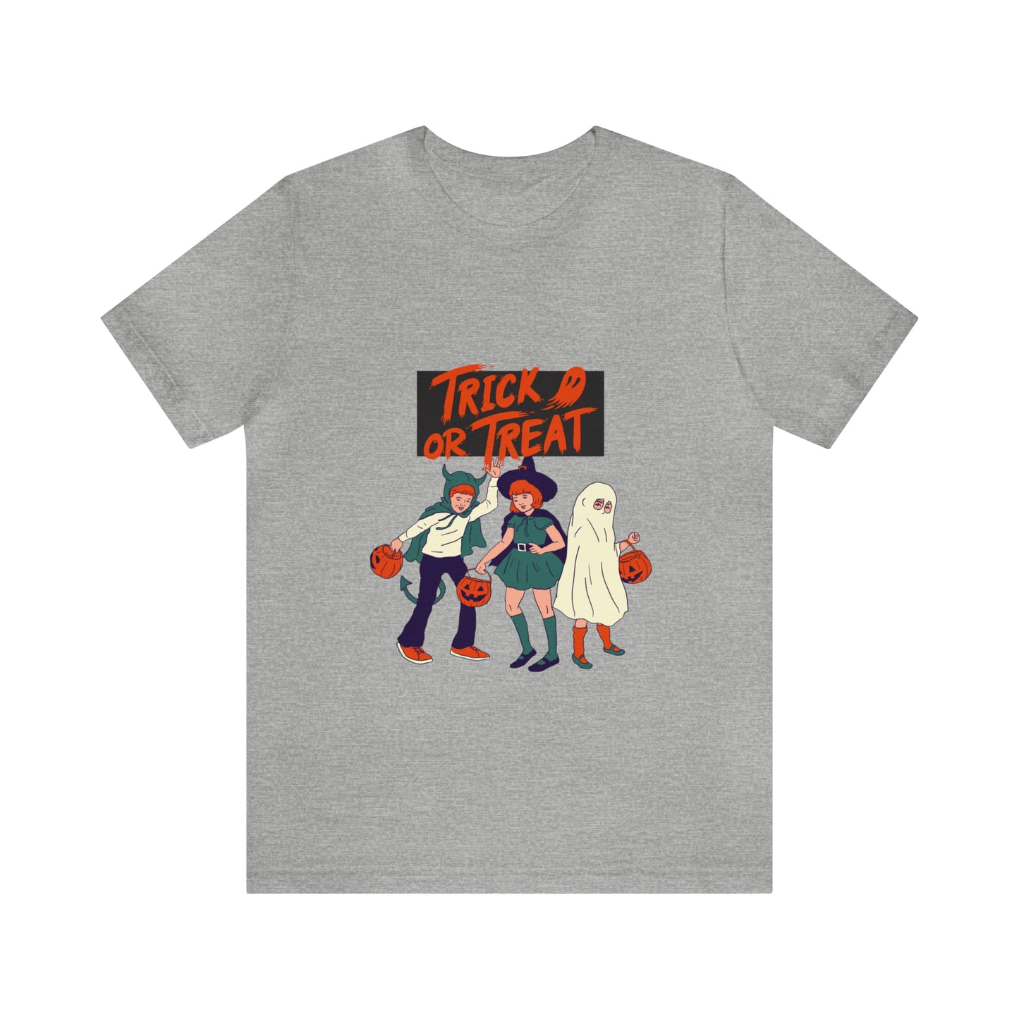 Halloween Trick or Treat Unisex Jersey Short Sleeve Tee