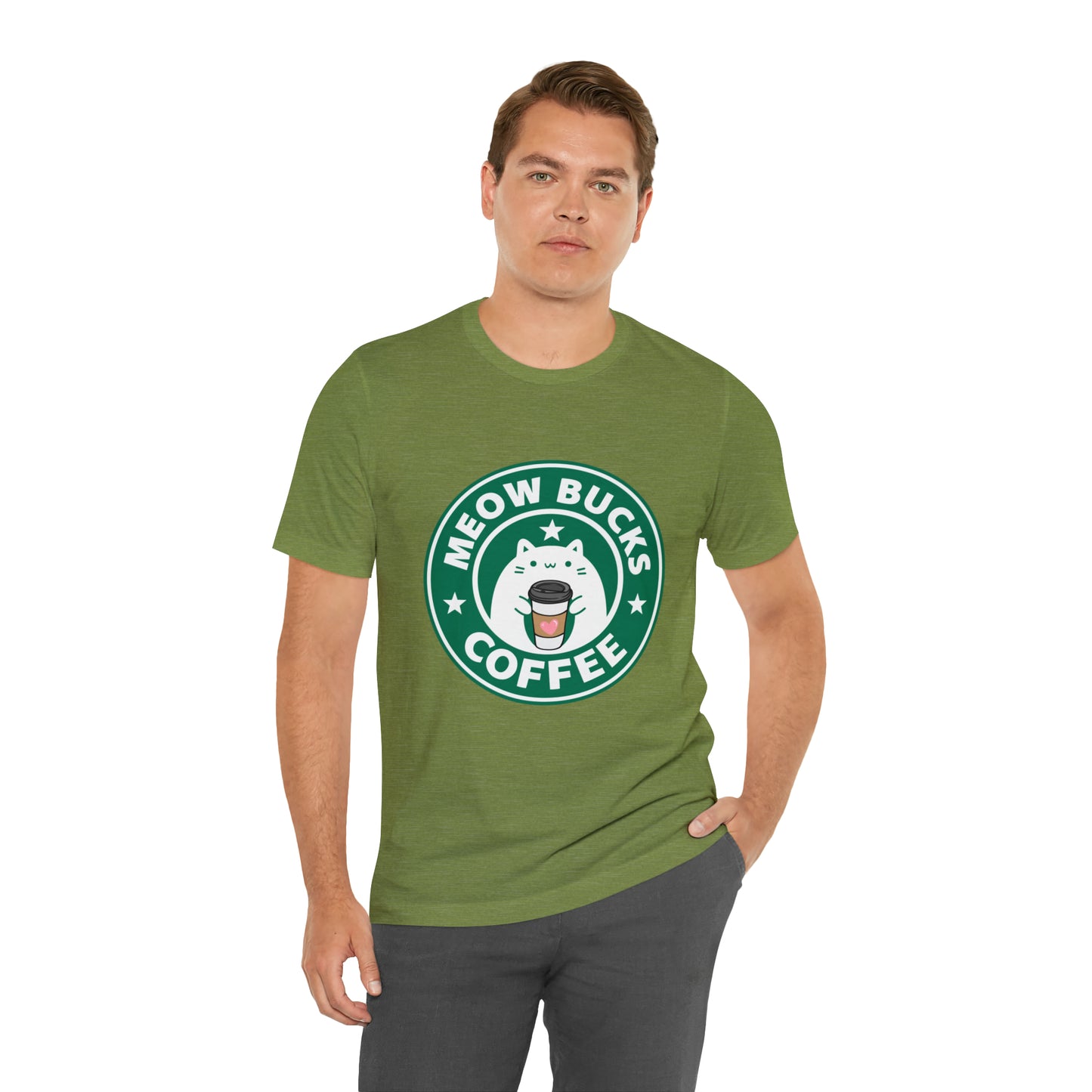 MeowBucks Coffee Unisex Jersey Short Sleeve Tee