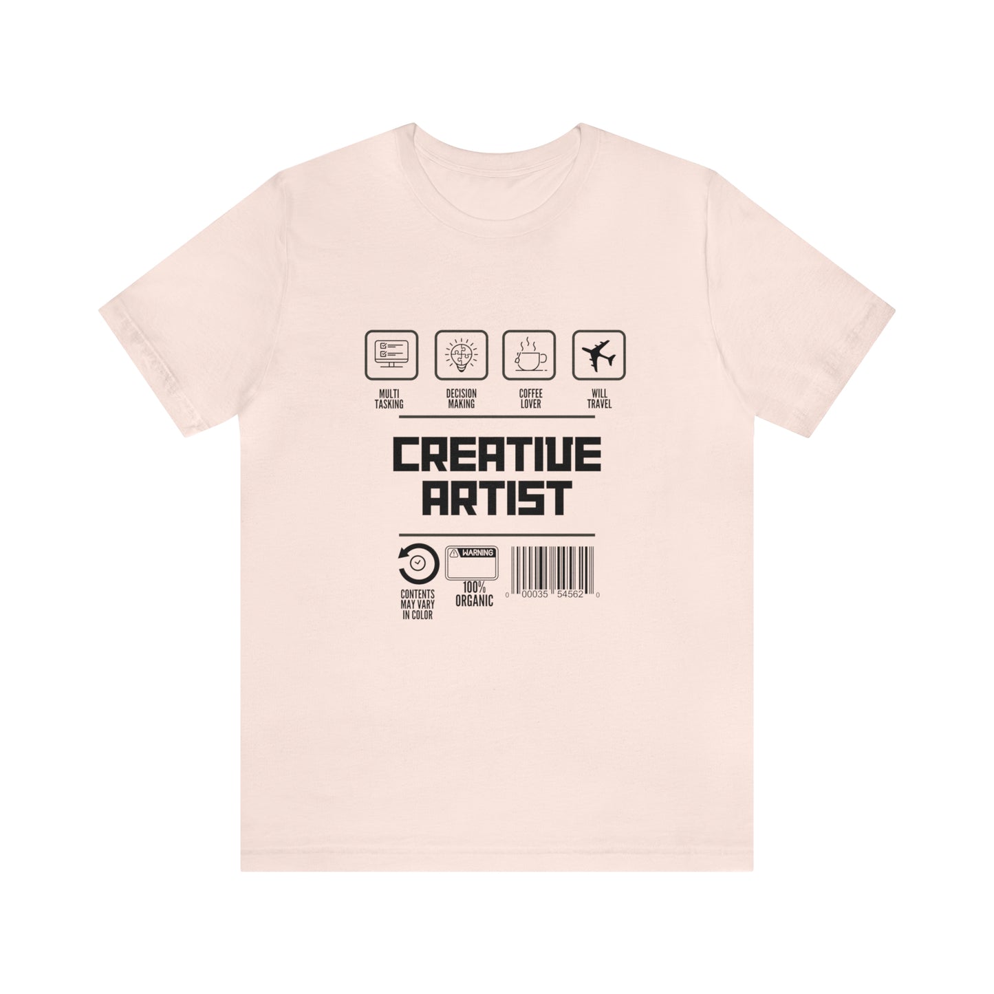 Creative Artist urban streetwear  Unisex Jersey Short Sleeve Tee black text