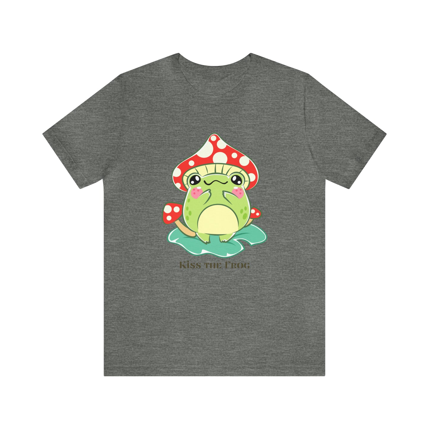 Kiss the frog kawaii cute Unisex Jersey Short Sleeve Tee