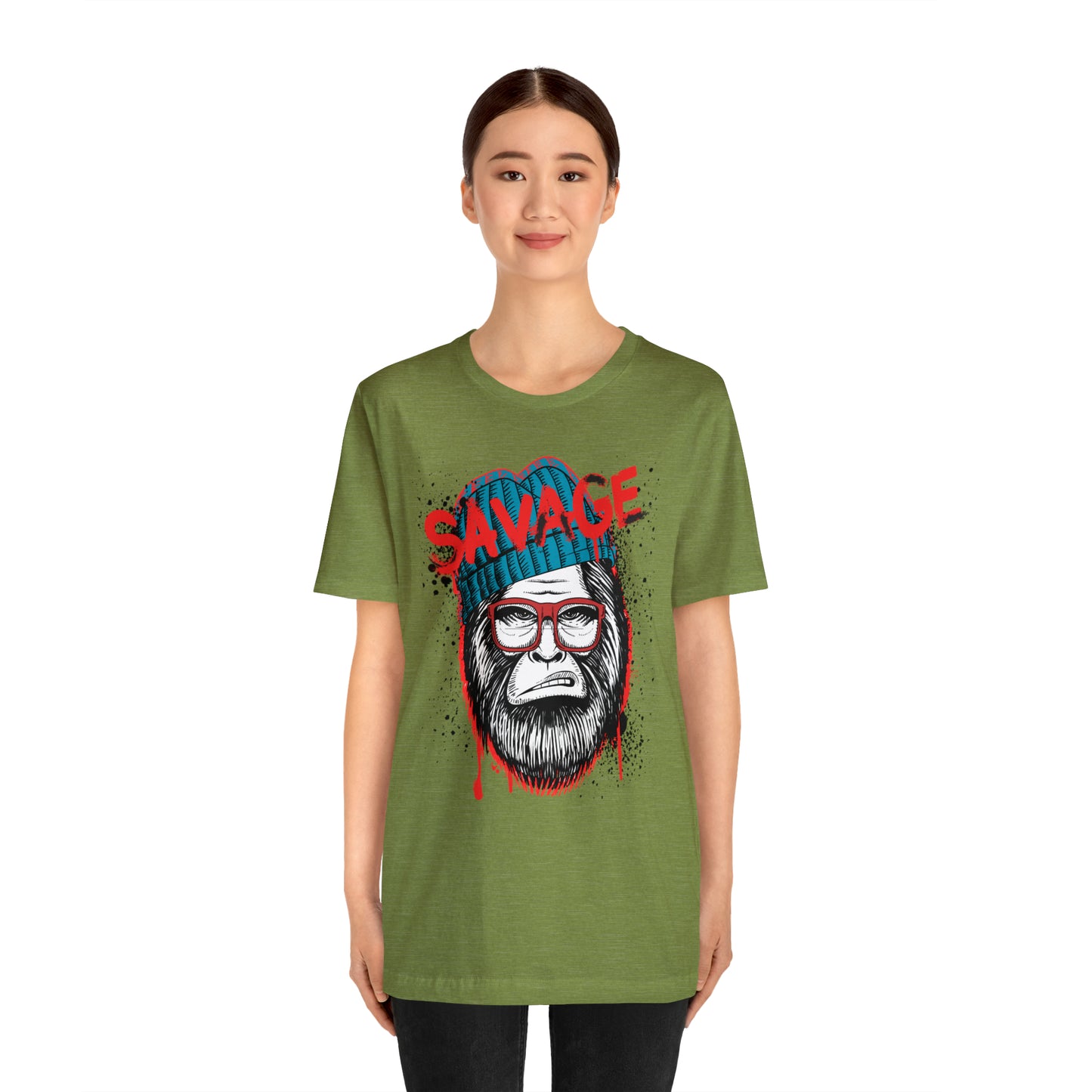 Bigfoot Savage graffiti urban Unisex Jersey Short Sleeve Tee