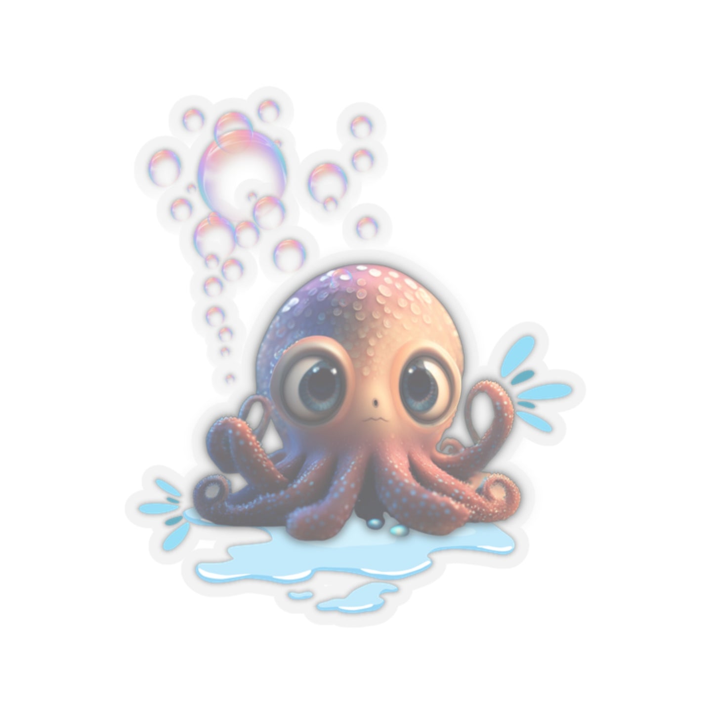 Kawaii Octopus Kiss-Cut Stickers