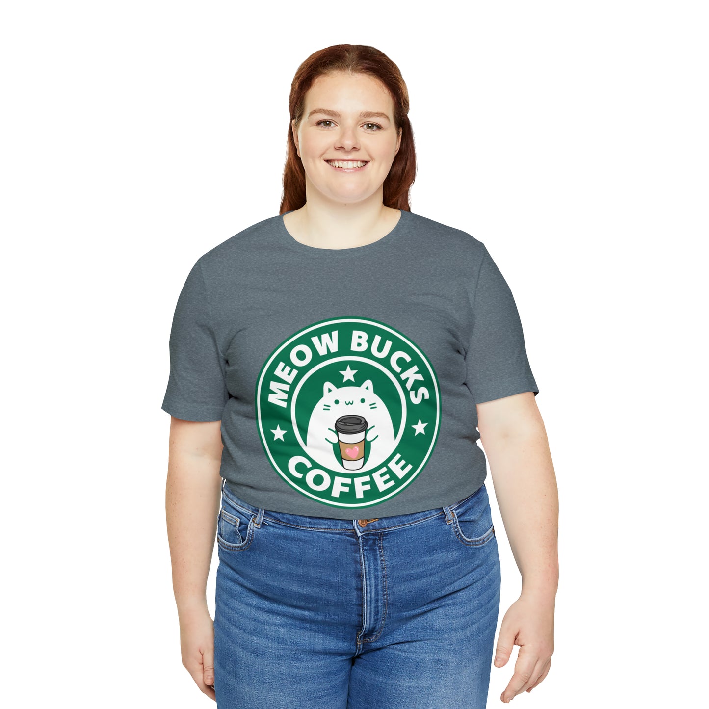 MeowBucks Coffee Unisex Jersey Short Sleeve Tee