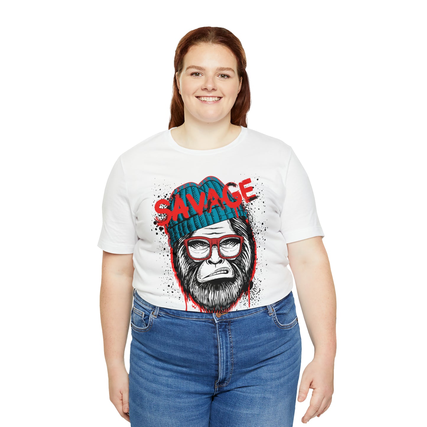 Bigfoot Savage graffiti urban Unisex Jersey Short Sleeve Tee