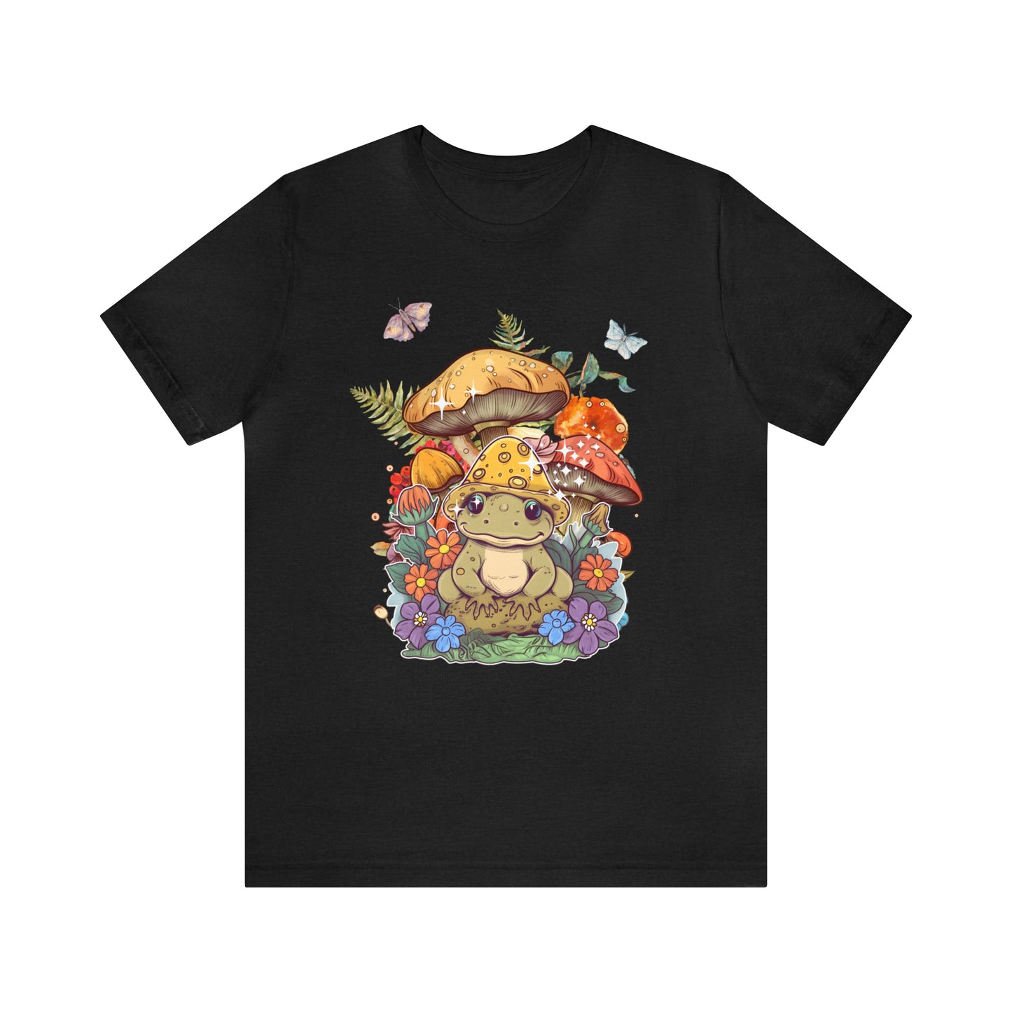 Frog and mushroom cute Unisex Jersey Short Sleeve Tee