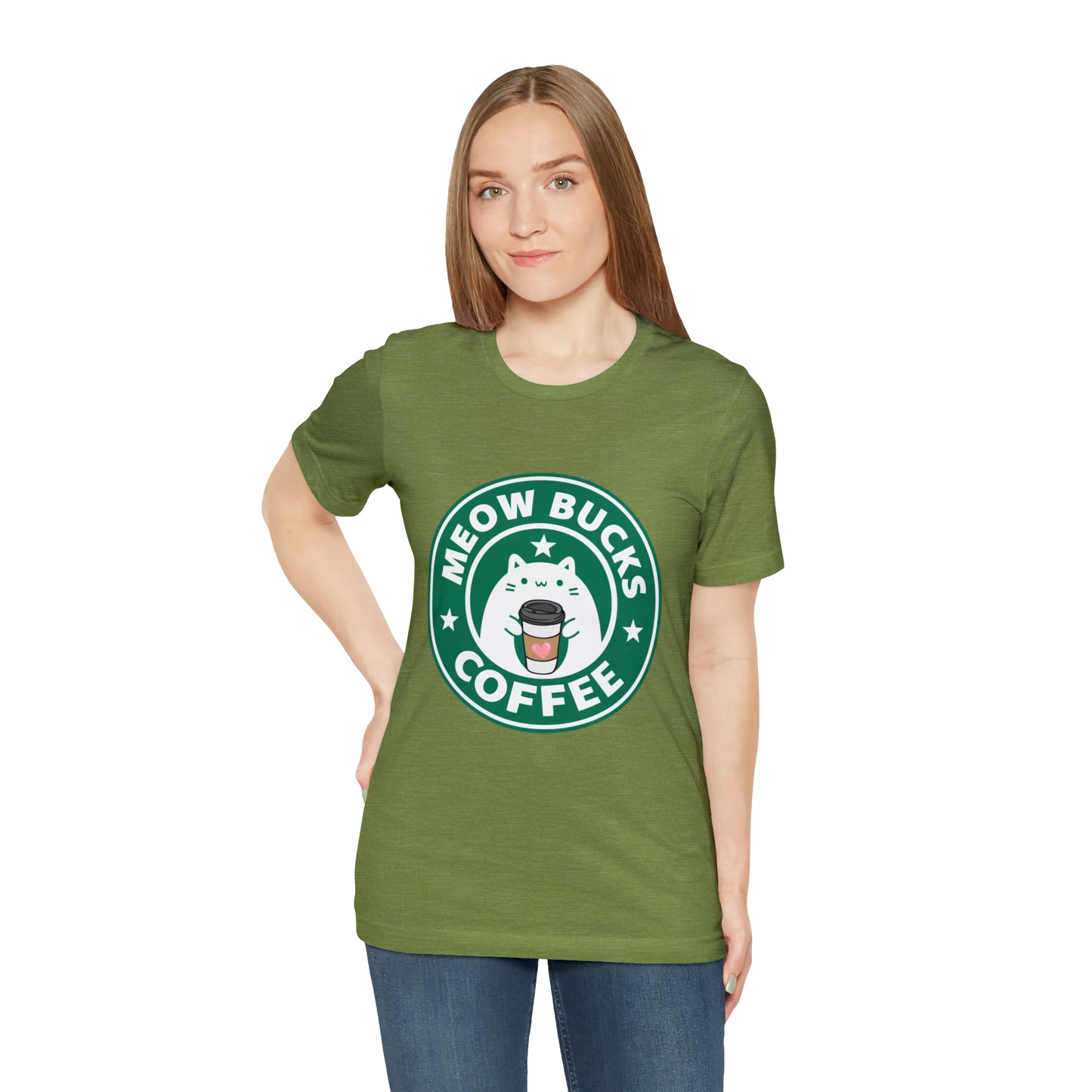 MeowBucks Coffee Unisex Jersey Short Sleeve Tee