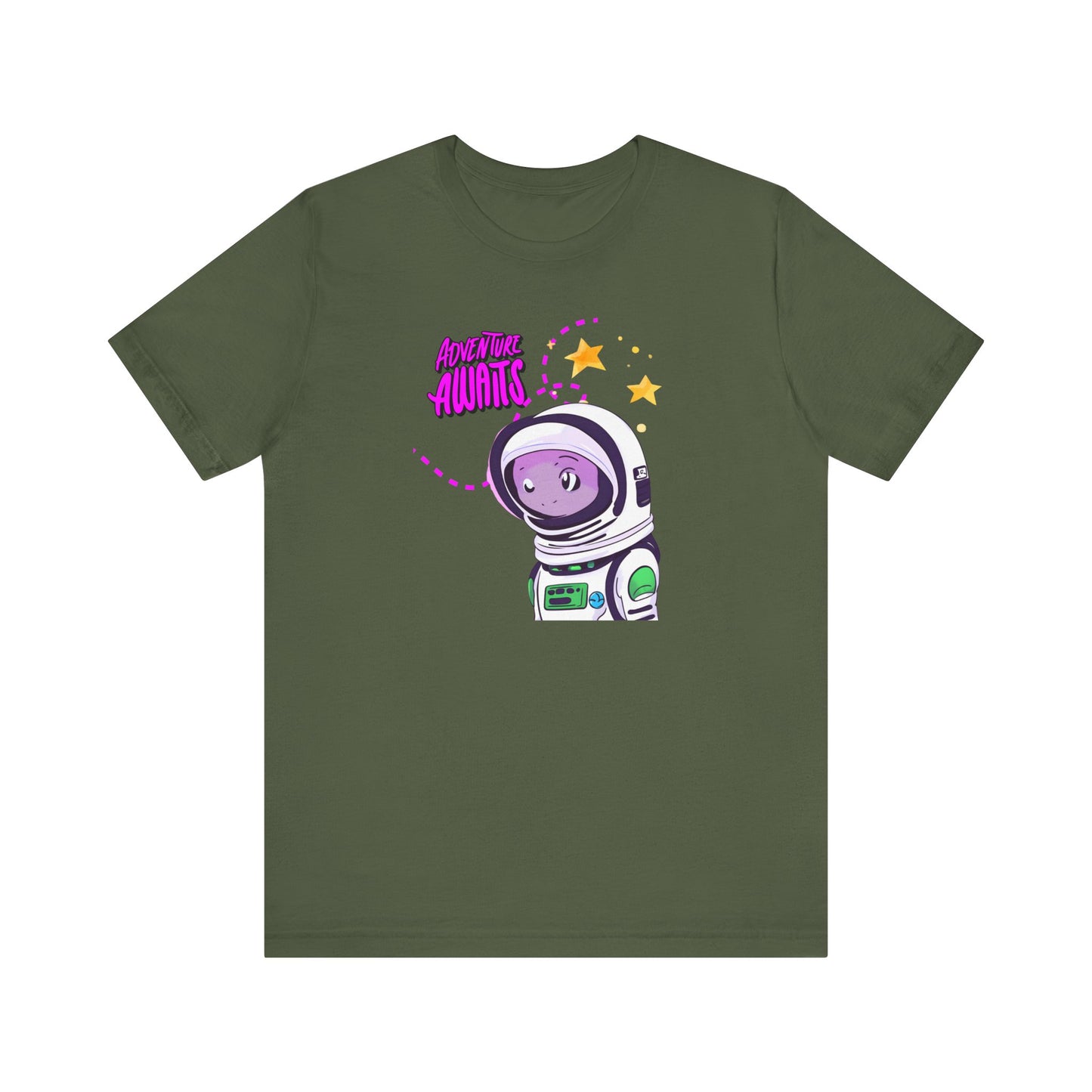 Adventure awaits Cute Alien Unisex Jersey Short Sleeve Tee