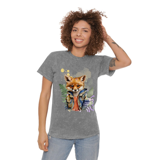 Cottage Core fox Unisex Mineral Wash T-Shirt