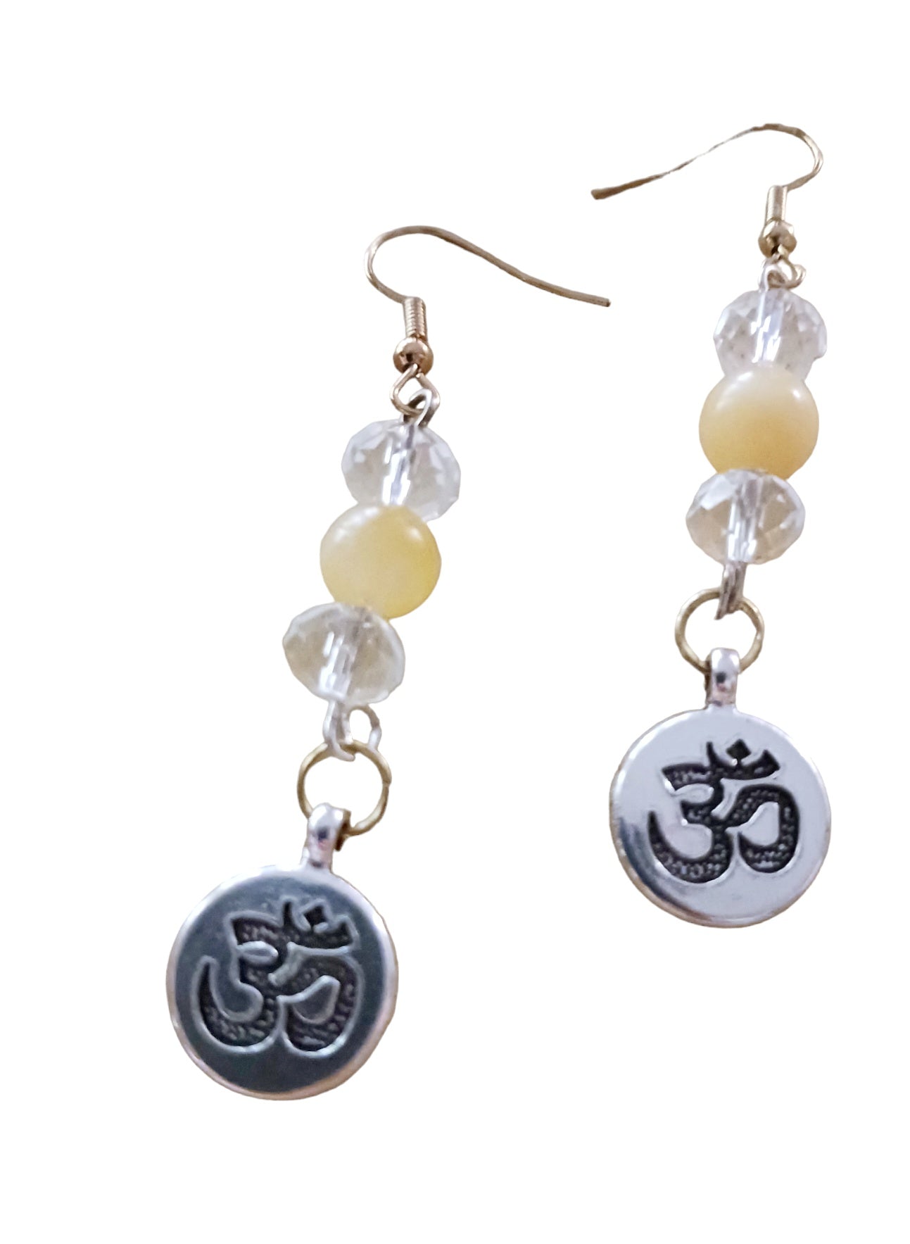 Earrings: Om symbol dangle